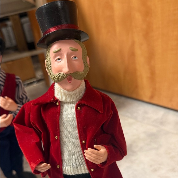 Victorian Caroler Kids Costume Set - Red and Black - Picture 4 of 5